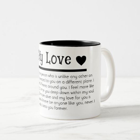 Meine Liebe Boyfriend Husband | Zwei-Tone-Tasse Zweifarbige Tasse (VorderseiteRechts)