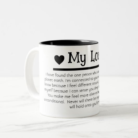 Meine Liebe Boyfriend Husband | Zwei-Tone-Tasse Zweifarbige Tasse (Vorderseite Links)