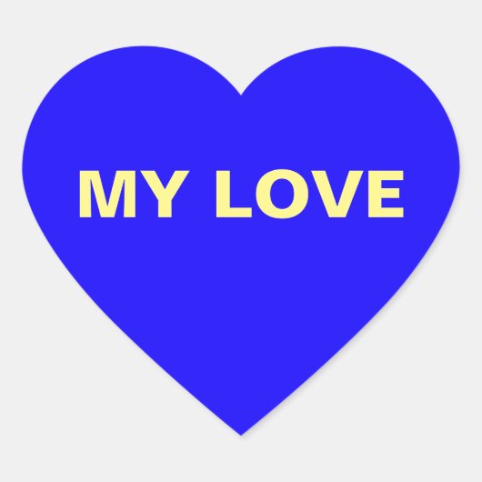 Meine Liebe Dark Blue Heart Sticker (Vorderseite)