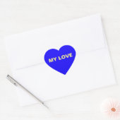 Meine Liebe Dark Blue Heart Sticker (Umschlag)