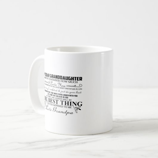 Meine liebe Enkeltochter Kaffeetasse (Vorderseite Links)