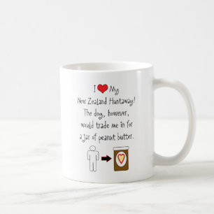 Meine Liebe-Erdnussbutter Neuseelands Huntaway Kaffeetasse