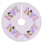 Meine Liebe | Erstellen Sie Ihr eigenes Foto Polyester Weihnachtsbaumdecke (Vorderseite)