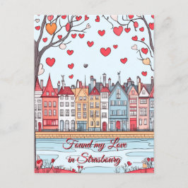 Meine Liebe fand am Valentinstag in Straßburg stat Postkarte