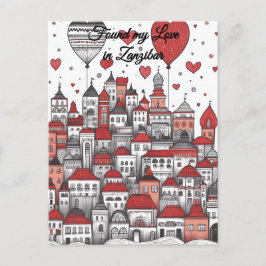 Meine Liebe fand ich am Valentinstag in Sansibar Postkarte
