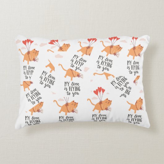 Meine Liebe fliegt zu dir Dekokissen (Vorderseite)