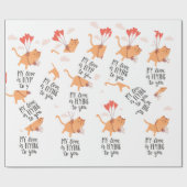 Meine Liebe fliegt zu dir Geschenkpapier (Flach)