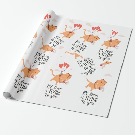 Meine Liebe fliegt zu dir Geschenkpapier (Ungerollt)