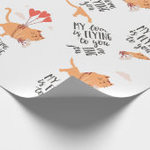 Meine Liebe fliegt zu dir Geschenkpapier (Ecke)