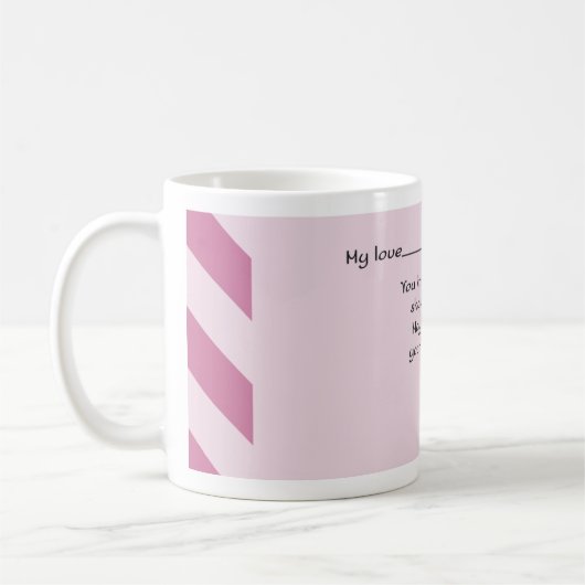 Meine Liebe: Funny Trust Letter Design Kaffeetasse (Links)