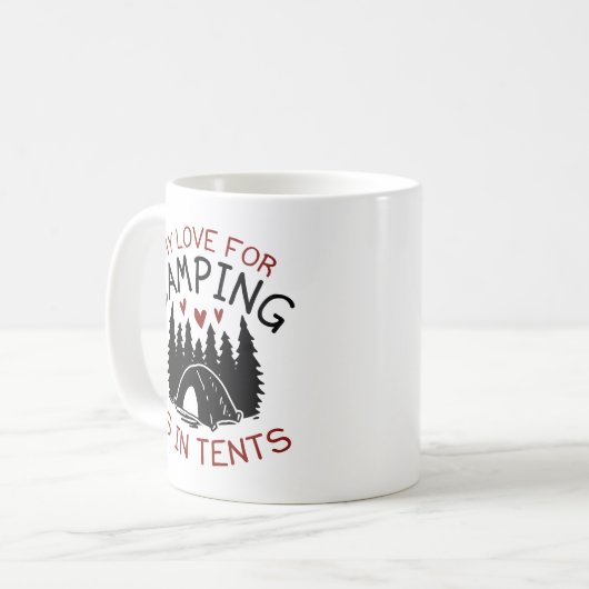 Meine Liebe für Camping Kaffeetasse (Vorderseite Links)