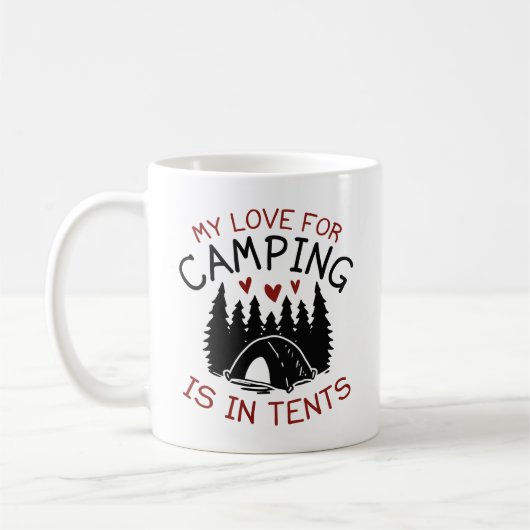 Meine Liebe für Camping Kaffeetasse (Links)