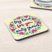 Meine Liebe geht nur für dich Getränkeuntersetzer (Linke Seite)