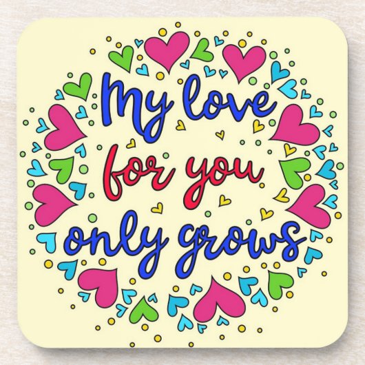 Meine Liebe geht nur für dich Getränkeuntersetzer (Vorderseite)