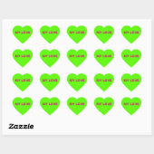 Meine Liebe Green Heart Sticker (Blatt)