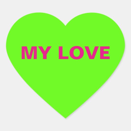Meine Liebe Green Heart Sticker (Vorderseite)