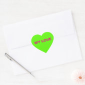 Meine Liebe Green Heart Sticker (Umschlag)