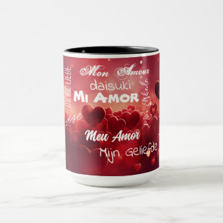 "Meine Liebe" in verschiedenen Sprachen Tasse