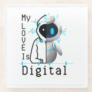 Meine Liebe ist digital.w Glasuntersetzer