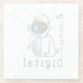 Meine Liebe ist digital.w Glasuntersetzer (Rückseite)