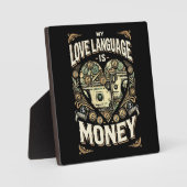 Meine Liebe ist Geld, lustiger Trick Fotoplatte (Vorderseite)