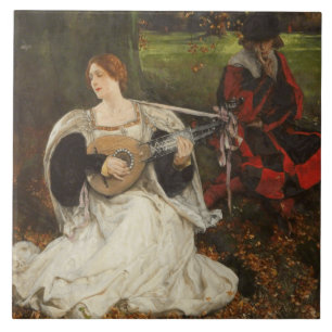 Meine Liebe ist gerecht (von Edwin Austin Abbey) Fliese