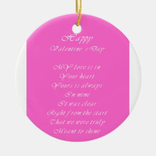 Meine Liebe ist in deinem Herzvalentinstag Keramikornament