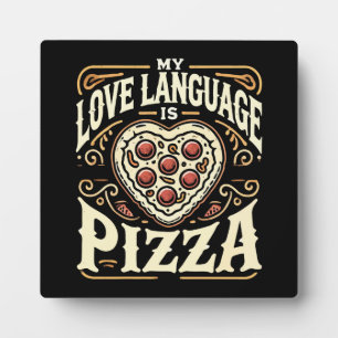 Meine Liebe ist Pizza - Funny Feinschmecker Valent Fotoplatte