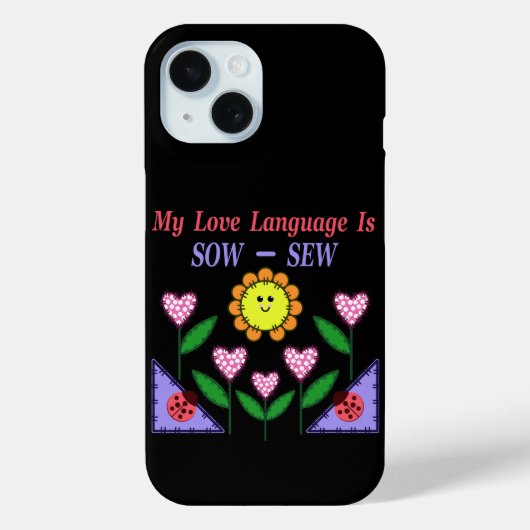 Meine Liebe ist "Sau" - "nähen" Case-Mate iPhone Hülle (Rückseite)