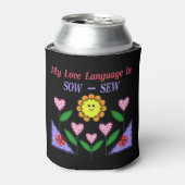 Meine Liebe ist "Sau" - "nähen" Dosenkühler (Kanne Vorderseite)