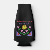 Meine Liebe ist "Sau" - "nähen" Flaschenkühler (Vorderseite)