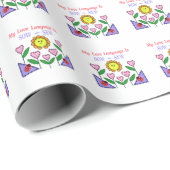 Meine Liebe ist "Sau" - "nähen" Geschenkpapier (Rolleneckpunkt)