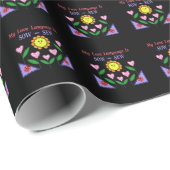 Meine Liebe ist "Sau" - "nähen" Geschenkpapier (Rolleneckpunkt)