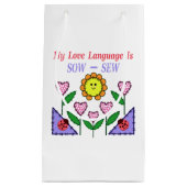 Meine Liebe ist "Sau" - "nähen" Kleine Geschenktüte (Vorderseite)