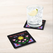 Meine Liebe ist "Sau" - "nähen" Rechteckiger Pappuntersetzer (Vor Ort)