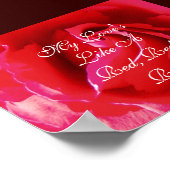 Meine Liebe ist wie eine rote Rote Rose Poster (Ecke)