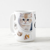 "Meine liebe Katze" modern | Tasse des Kaffees | (Vorderseite Links)