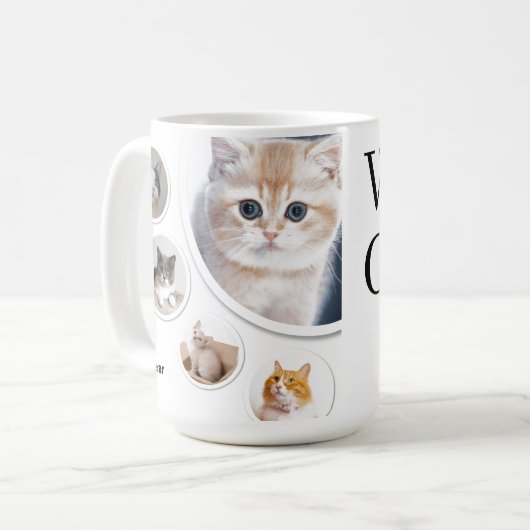 "Meine liebe Katze" modern | Tasse des Kaffees | (Vorderseite Links)