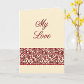 Meine Liebe Red Deko Karte (Gelbe Blume)