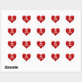 Meine Liebe Red Heart Classic Round Sticker (Blatt)