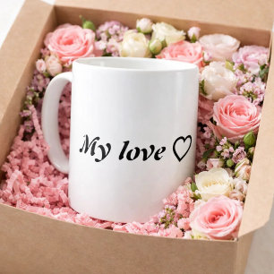 Meine Liebe ❤️ – Romantischer minimalistischer Spr Kaffeetasse