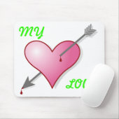 Meine Liebe rosa Heart Arrow Mousepad (Mit Mouse)