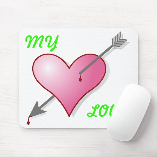 Meine Liebe rosa Heart Arrow Mousepad (Mit Mouse)