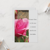 Meine Liebe (Rose) Karte (Vorderseite/Rückseite Beispiel)