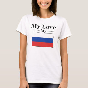 Meine Liebe Russische Flagge T - Shirt