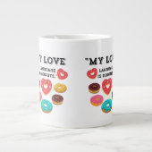 MEINE LIEBE SPRACHE IST SPENDE Jumbo-Tasse (Vorderseite)