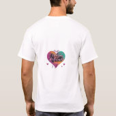 Meine Liebe: Text- und Herzdesign für T - Shirt (Rückseite)