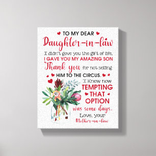 Meine liebe Tochter im Jura Leinwanddruck