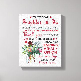 Meine liebe Tochter im Jura Leinwanddruck