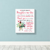 Meine liebe Tochter im Jura Leinwanddruck (Insitu (Holzboden))